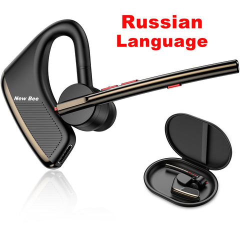 New Bee M50 Wireless Bluetooth Headset 5.2 Earphones Headphone with Dual Mic Hands-free Earbuds CVC8.0 Noise Cancelling Earpiece