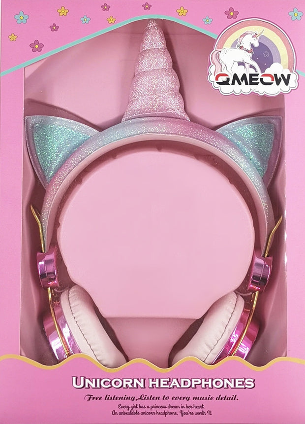 Cartoon Unicorn Wired Headphone Girls Daughter Music Stereo Earphone