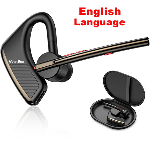 New Bee M50 Wireless Bluetooth Headset 5.2 Earphones Headphone with Dual Mic Hands-free Earbuds CVC8.0 Noise Cancelling Earpiece