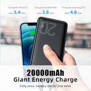 Essager Power Bank 20000mAh External Battery Pack 20000 mAh Powerbank