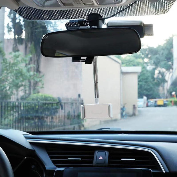 360 Degrees Car Rearview Mirror Mount Phone Holder For iPhone 12 GPS
