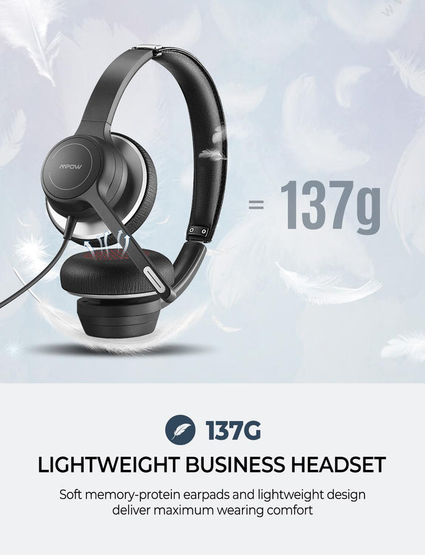 Mpow HC6 משרד אוזניות עם מיקרופון