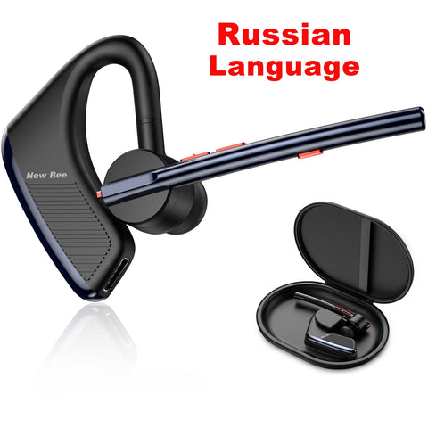 New Bee M50 Wireless Bluetooth Headset 5.2 Earphones Headphone with Dual Mic Hands-free Earbuds CVC8.0 Noise Cancelling Earpiece