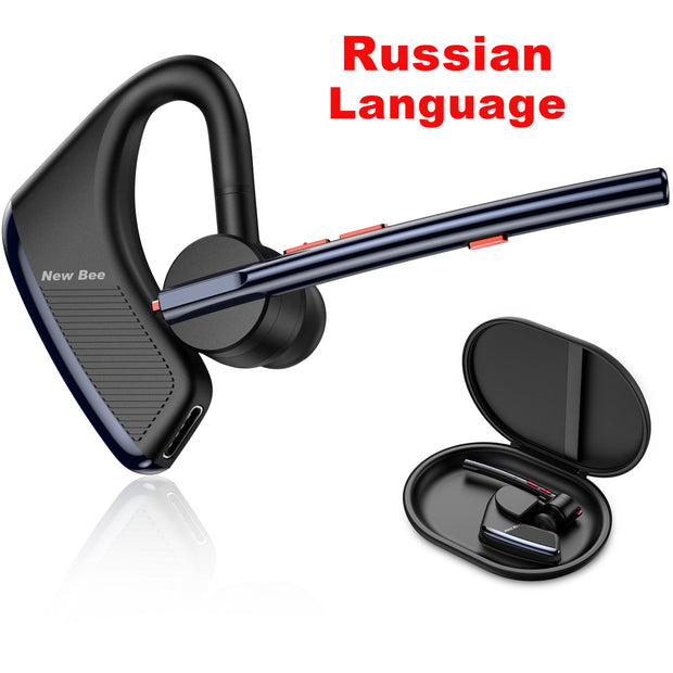 New Bee M50 Wireless Bluetooth Headset 5.2 Earphones Headphone with Dual Mic Hands-free Earbuds CVC8.0 Noise Cancelling Earpiece