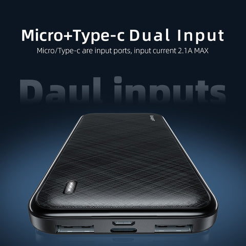 Essager 10000mAh USB Power Bank Slim 10000 mAh Powerbank