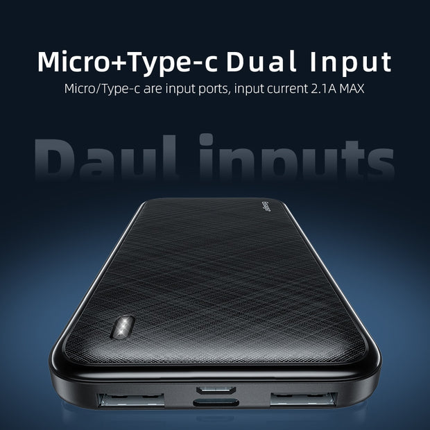 Essager 10000mAh USB Power Bank Slim 10000 mAh Powerbank