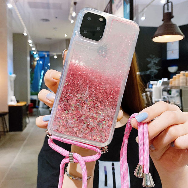 Lanyard Strap Cord Chain Liquid Phone cases