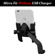 SMOYNG Aluminum Motorcycle Bike Phone Holder Stand With USB Charger
