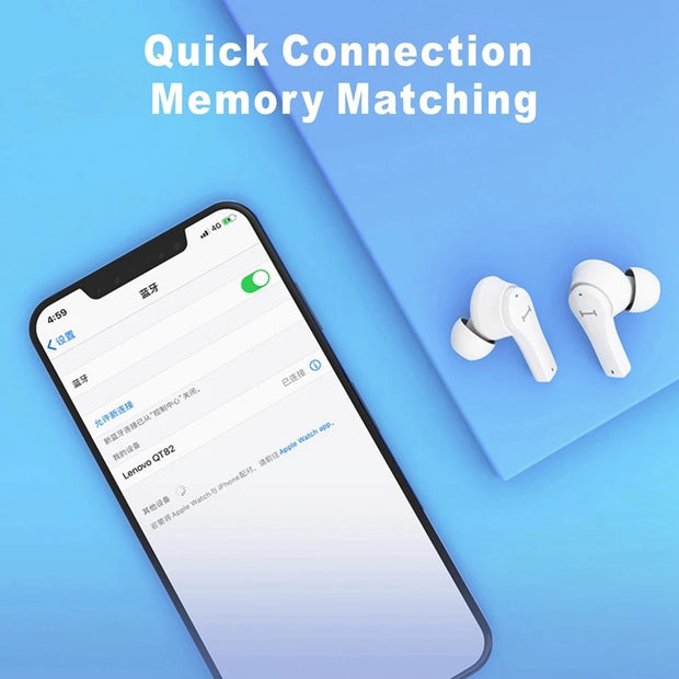 Original Lenovo QT82 Ture Wireless Earbuds Touch Control Bluetooth Earphones Stereo