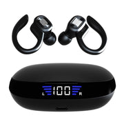 TWS Bluetooth Earphones With Microphones Sport Ear Hook LED Display Wireless .