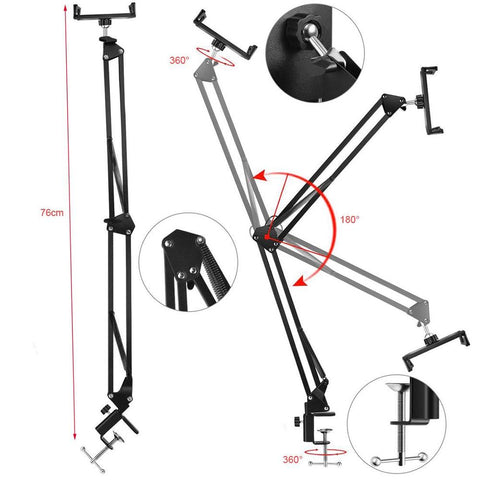 Foldable Adjustable Flexible 360 Rotating Long Arms Mobile Phone Holder