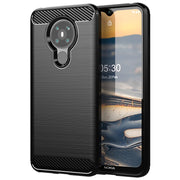For Cover Nokia 5.3 Case Soft TPU Bumper Carbon Fiber Phone Case