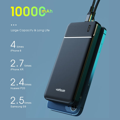 Vothoon Power Bank 10000mAh 2 USB Portable Charging PowerBank