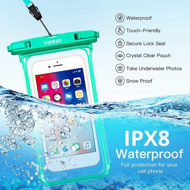 FONKEN Waterproof Phone Case For Iphone Samsung Xiaomi