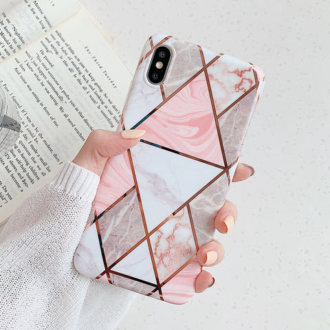 LOVECOM Plating Geometric Phone Case For iPhone 14 13 11 12 Pro Max