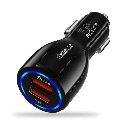 USLION Mini 2 Port USB Car Charger Adapter For iPhone Samsung