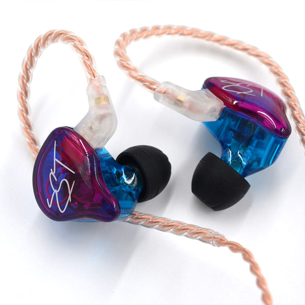 KZ ZST Purple Armature Dual Driver Earphone