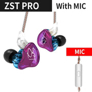 KZ ZST Purple Armature Dual Driver Earphone