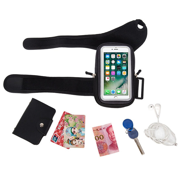 Haissky Cycling Wrist Bag Running Armband Touch Screen