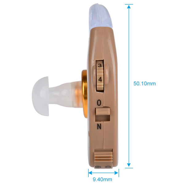 Wholesale 10pcs Digital Hearing Aid Aids Kit Behind the Ear BTE Sound Voice Amplifier F-168