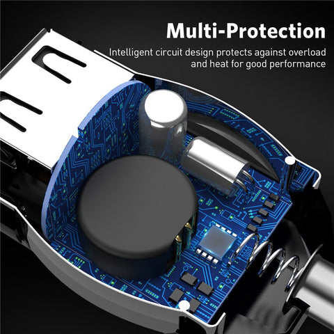 USLION Mini 2 Port USB Car Charger Adapter For iPhone Samsung