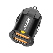 USLION Mini 2 Port USB Car Charger Adapter For iPhone Samsung