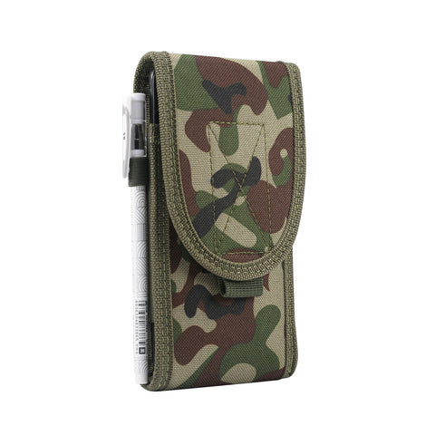 WEFOR Black Army Camo Bag for Mobile Phone Belt Pouch Holster Cover Case