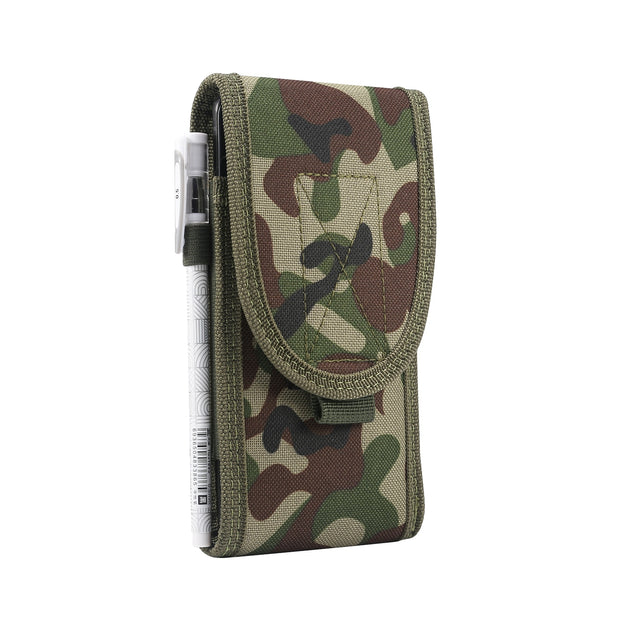 WEFOR Black Army Camo Bag for Mobile Phone Belt Pouch Holster Cover Case