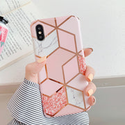 LOVECOM Plating Geometric Phone Case For iPhone 14 13 11 12 Pro Max