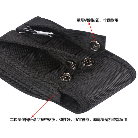 WEFOR Black Army Camo Bag for Mobile Phone Belt Pouch Holster Cover Case