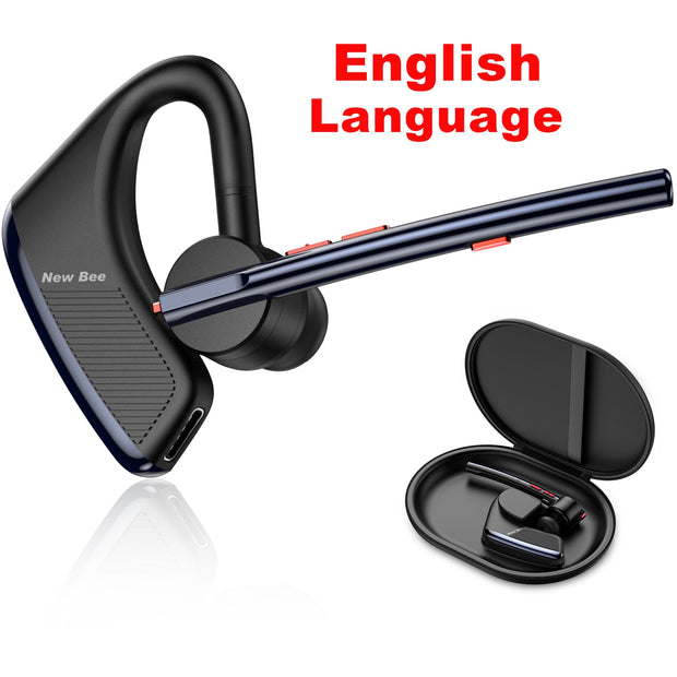 New Bee M50 Wireless Bluetooth Headset 5.2 Earphones Headphone with Dual Mic Hands-free Earbuds CVC8.0 Noise Cancelling Earpiece