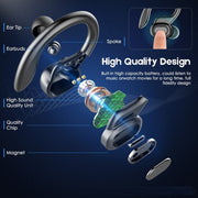 TWS Bluetooth Earphones With Microphones Sport Ear Hook LED Display Wireless .