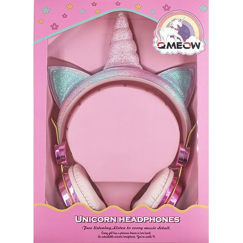 Cartoon Unicorn Wired Headphone Girls Daughter Music Stereo Earphone