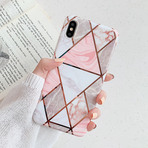 LOVECOM Plating Geometric Phone Case For iPhone 14 13 11 12 Pro Max