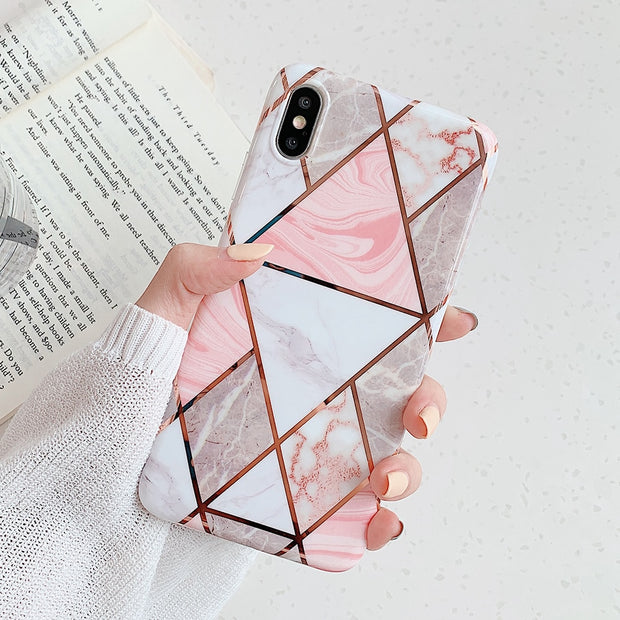 LOVECOM Plating Geometric Phone Case For iPhone 14 13 11 12 Pro Max