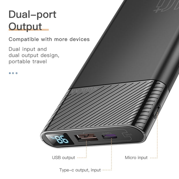 KUULAA Power Bank 10000mAh QC PD 3.0 PoverBank Fast Charging PowerBank