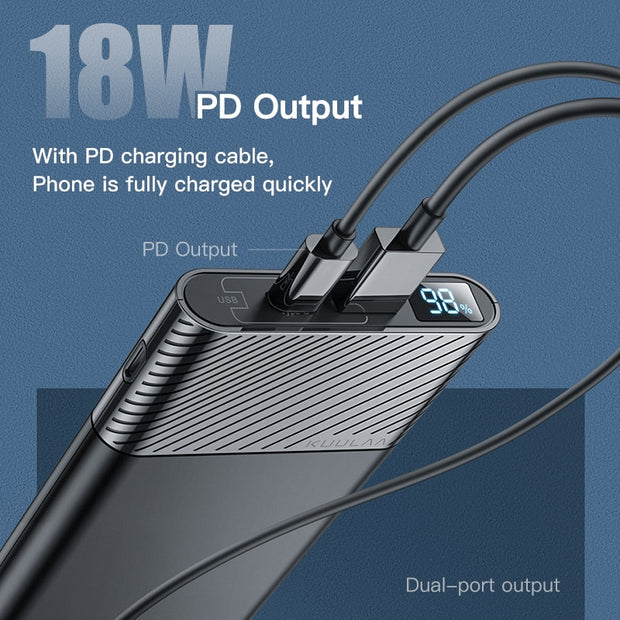 KUULAA Power Bank 10000mAh QC PD 3.0 PoverBank Fast Charging PowerBank
