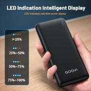 QOOVI 10000mAh Power Bank Ultra-thin Portable Charger For iPhone 13