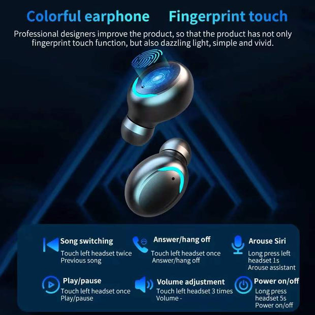 F9-5 TWS Earphone Bluetooth 5.1 Wireless Headphone Hearing Aid Waterproof