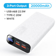 QOOVI Power Bank 20000mAh Portable PD 20W Fast Charging Poverbank