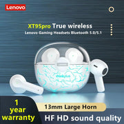Lenovo XT95 Pro Bluetooth Earphone 9D HIFI Sound Sport Waterproof .