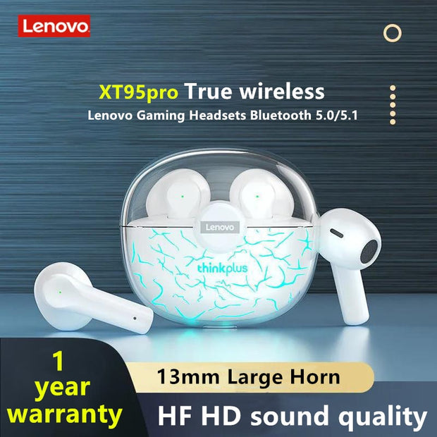Lenovo XT95 Pro Bluetooth Earphone 9D HIFI Sound Sport Waterproof .
