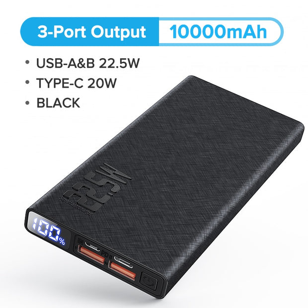 QOOVI Power Bank 20000mAh Portable PD 20W Fast Charging Poverbank