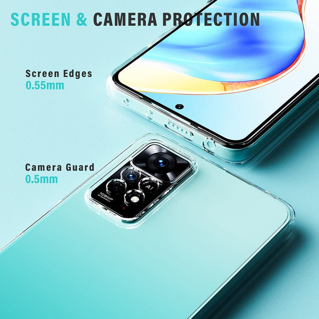 Clear Silicone Soft Phone Case For Xiaomi Redmi Note 11 10 9 Pro