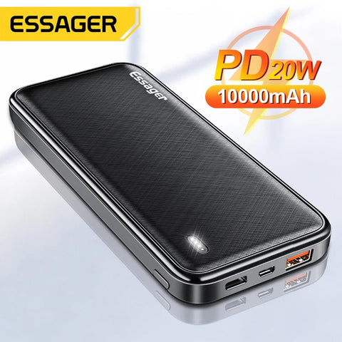 Essager PD 20W 10000mAh Power Bank Portable Charging External Battery Charger 10000 mAh