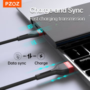 Pzoz Usb Type C Kabel Snel Opladen Draad Data Cord