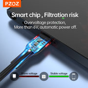 Pzoz Usb Type C Kabel Snel Opladen Draad Data Cord