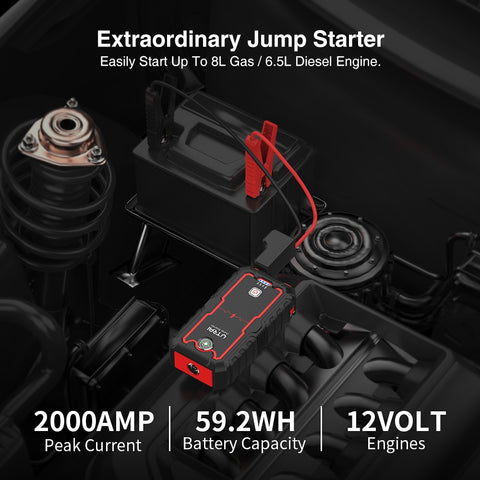UTRAI Power Bank  2000A Jump Starter Portable Charger Car Booster