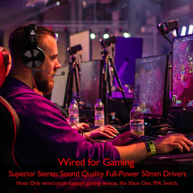 Oneodio Wireless Bluetooth 5.2 Headphones 110Hrs