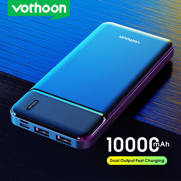 Vothoon Power Bank 10000mAh 2 USB Portable Charging PowerBank